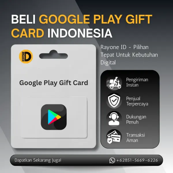 Google Play Gift Card Indonesia Resmi Rayone ID