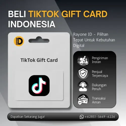 TikTok Gift Card Indonesia TikTok Gift Card Indonesia Resmi Rayone ID