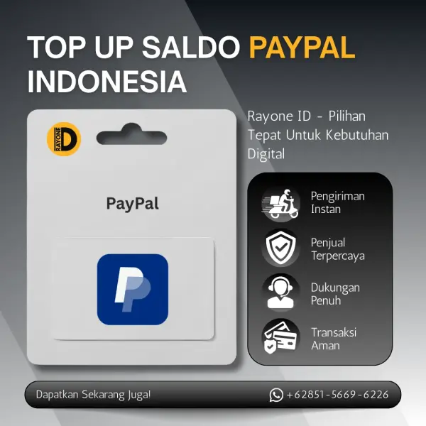 Top Up Saldo PayPal Indonesia Layanan top up saldo PayPal Indonesia terpercaya