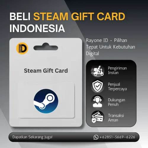 Steam Gift Card Indonesia Steam Gift Card Indonesia resmi voucher digital untuk top up Steam Wallet