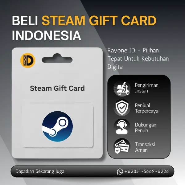 Steam Gift Card Indonesia Steam Gift Card Indonesia resmi voucher digital untuk top up Steam Wallet